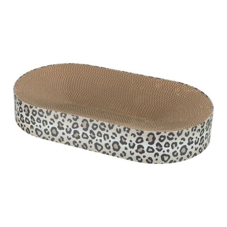 Lit griffoir - TRIXIE - LEO - Carton - 63 x 10 x 35 cm - Creme imprimé léopard Lit griffoir - TRIXIE - LEO - Carton - 63 x 10 x 35 cm - Creme imprimé léopard