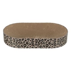 Lit griffoir - TRIXIE - LEO - Carton - 63 x 10 x 35 cm - Brun imprimé