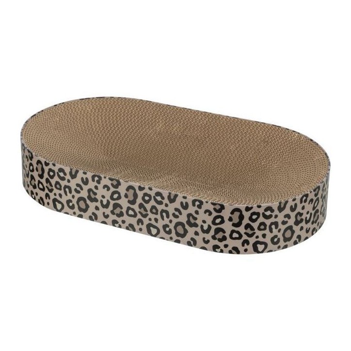 Lit griffoir - TRIXIE - LEO - Carton - 63 x 10 x 35 cm - Brun imprimé léopard Lit griffoir - TRIXIE - LEO - Carton - 63 x 10 x 35 cm - Brun imprimé léopard