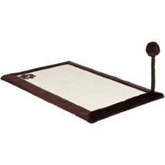 Tapis griffoir - Trixie - 70x45 cm - Sisal/Peluche - Jouet sur ressort