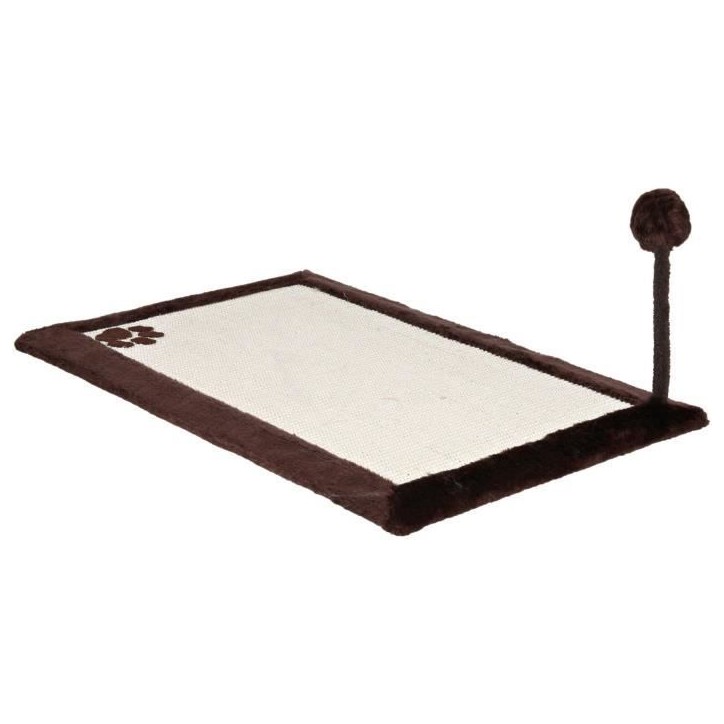 Tapis griffoir - Trixie - 70x45 cm - Sisal/Peluche - Jouet sur ressort - Antidérapant Tapis griffoir - Trixie - 70x45 cm - Sisal/Peluche - Jouet sur ressort - Antidérapant