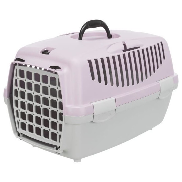 TRIXIE Box de transport Capri 2 - XS–S - 37 x 34 x 55 cm - Gris clair et mauve - Pour chien TRIXIE Box de transport Capri 2 - XS–S - 37 x 34 x 55 cm - Gris clair et mauve - Pour chien