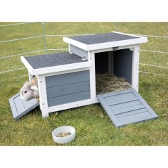 TRIXIE Clapier Habitat Natura - 70 x 43 x 45 cm - Avec deux entrées -