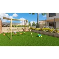 Balançoire en bois enfant - 3 agres - DARIFOU - ALEO BY TRIGANO