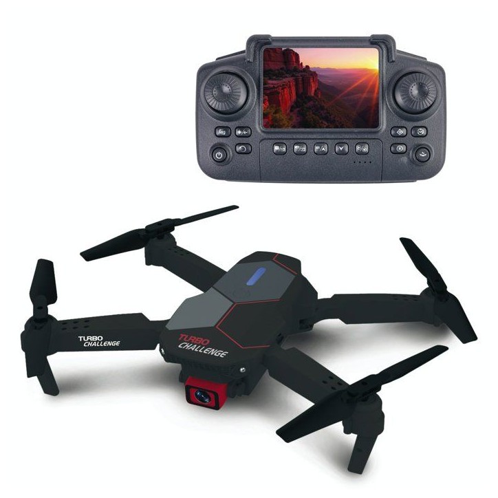 Drone RC en valisette - TURBO CHALLENGE - 400329 - Double caméra - Télécommande écran - Des 14 ans Drone RC en valisette - TURBO CHALLENGE - 400329 - Double caméra - Télécommande écran - Des 14 ans