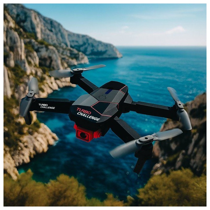 Drone RC en valisette - TURBO CHALLENGE - 400329 - Double caméra - Télécommande écran - Des 14 ans Drone RC en valisette - TURBO CHALLENGE - 400329 - Double caméra - Télécommande écran - Des 14 ans