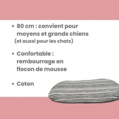 Couchage pour chien - TYROL - Coussin Oval Toronto - 80 x 48 x 3 cm