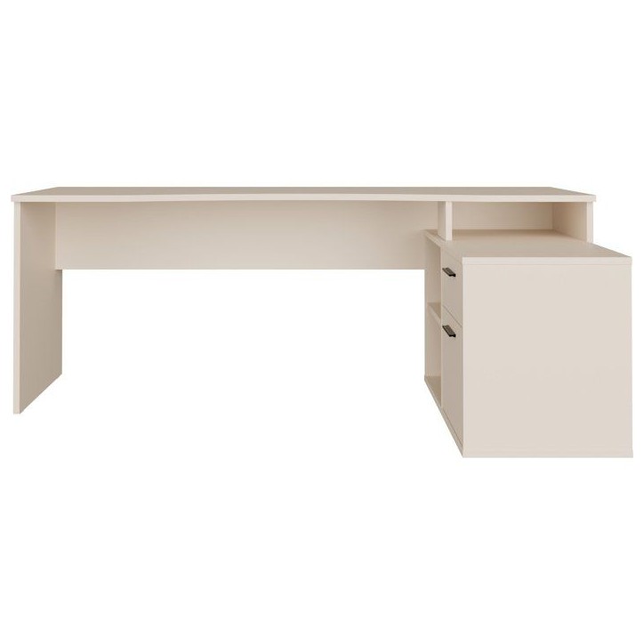 Bureau d'angle - TEZAUR - Beige - 200 x 121,8 x 75,7 cm Bureau d'angle - TEZAUR - Beige - 200 x 121,8 x 75,7 cm
