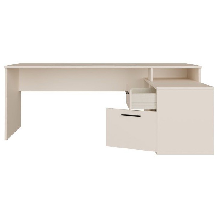 Bureau d'angle - TEZAUR - Beige - 200 x 121,8 x 75,7 cm Bureau d'angle - TEZAUR - Beige - 200 x 121,8 x 75,7 cm