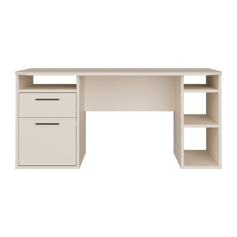 Bureau d'angle - TEZAUR - Beige - 160 x 72 x 75,7 cm