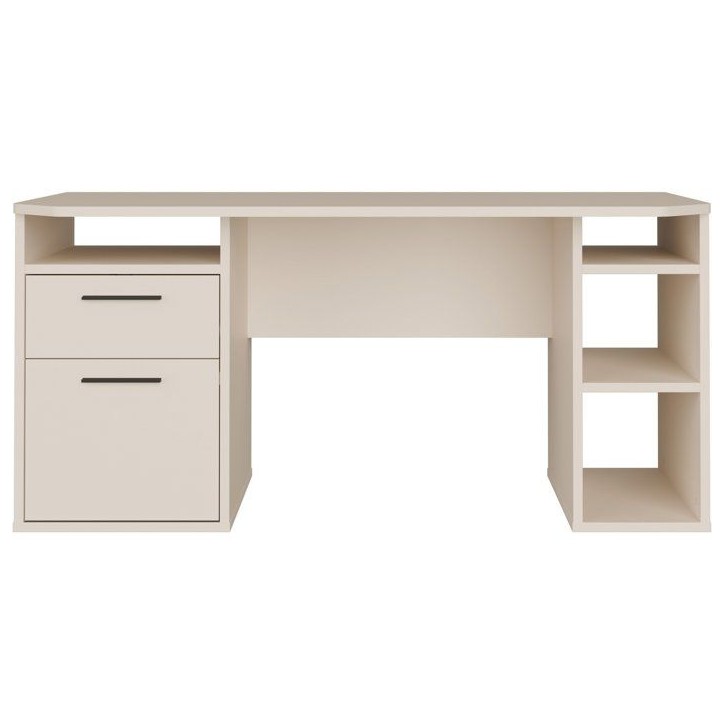 Bureau d'angle - TEZAUR - Beige - 160 x 72 x 75,7 cm Bureau d'angle - TEZAUR - Beige - 160 x 72 x 75,7 cm