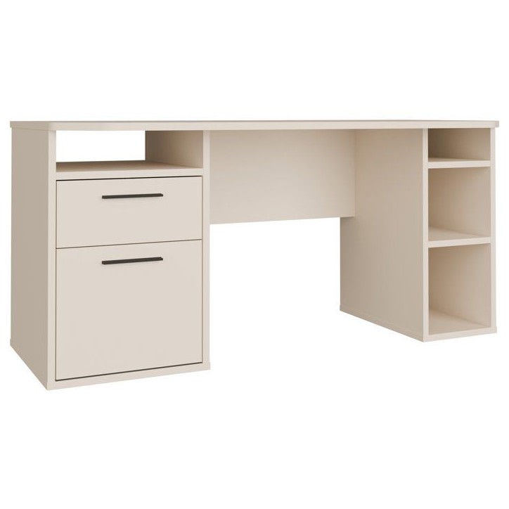 Bureau d'angle - TEZAUR - Beige - 160 x 72 x 75,7 cm Bureau d'angle - TEZAUR - Beige - 160 x 72 x 75,7 cm