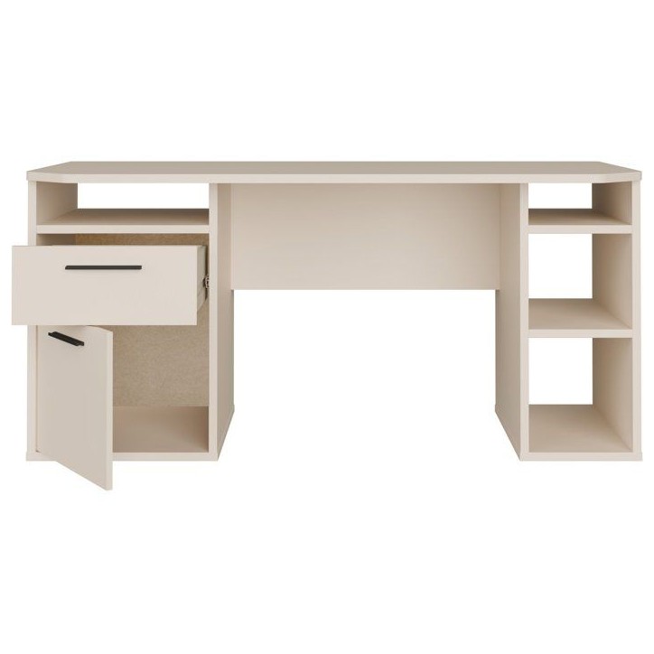 Bureau d'angle - TEZAUR - Beige - 160 x 72 x 75,7 cm Bureau d'angle - TEZAUR - Beige - 160 x 72 x 75,7 cm