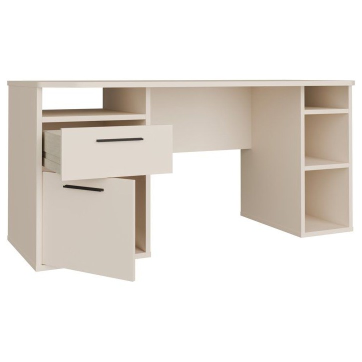 Bureau d'angle - TEZAUR - Beige - 160 x 72 x 75,7 cm Bureau d'angle - TEZAUR - Beige - 160 x 72 x 75,7 cm