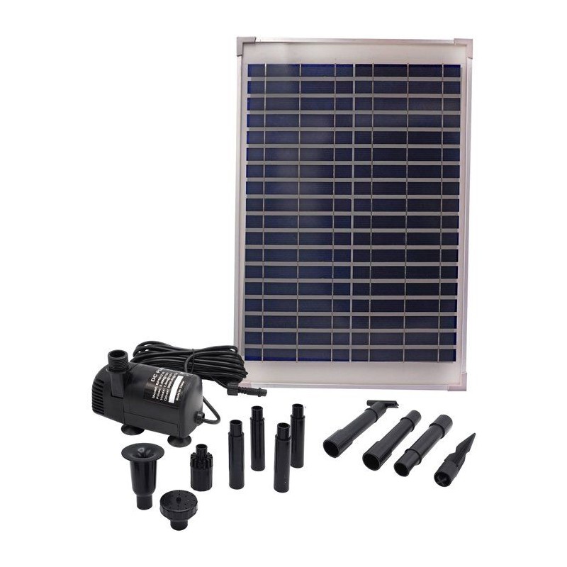 Pompe fontaine - UBBINK - SolarMax 1000 - Débit 1350 l/h - Panneau so