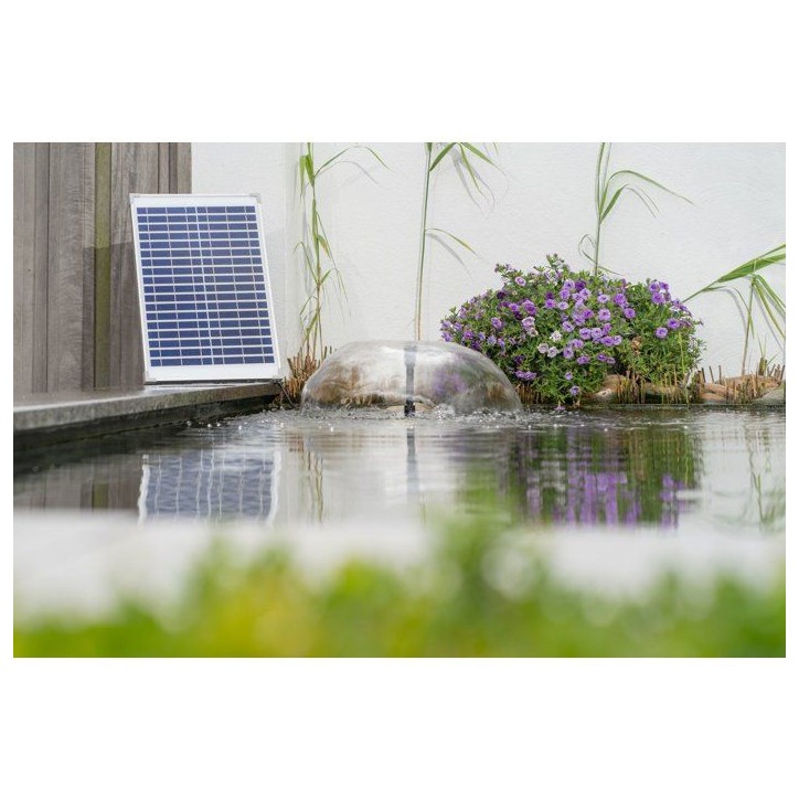 Pompe fontaine - UBBINK - SolarMax 1000 - Débit 1350 l/h - Panneau solaire 18V 580mA - Jets volcan & cloche Pompe fontaine - UBBINK - SolarMax 1000 - Débit 1350 l/h - Panneau solaire 18V 580mA - Jets volcan & cloche