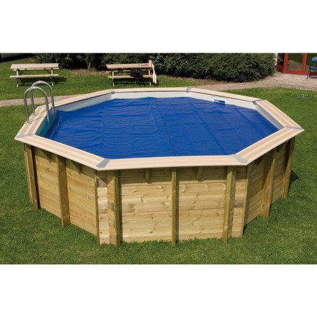 Bâche a bulles - UBBINK - Pour piscine bois ubbink - 400 x 750 cm - Matiere polyéthylene - Bleu