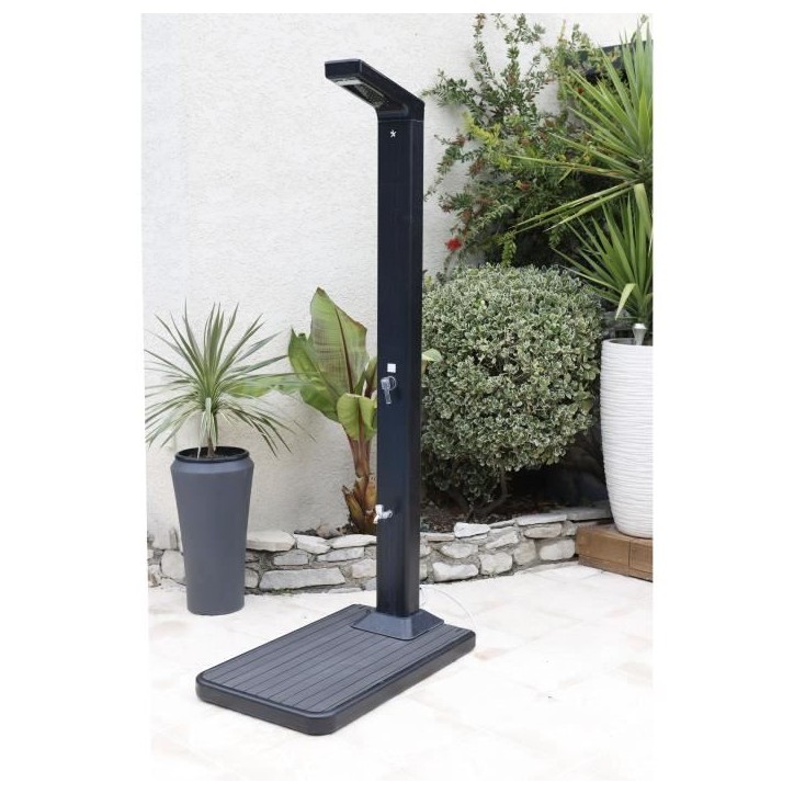 Support de douche solaire UBBINK - Réserve d'eau 20 litres - Anthracite Support de douche solaire UBBINK - Réserve d'eau 20 litres - Anthracite