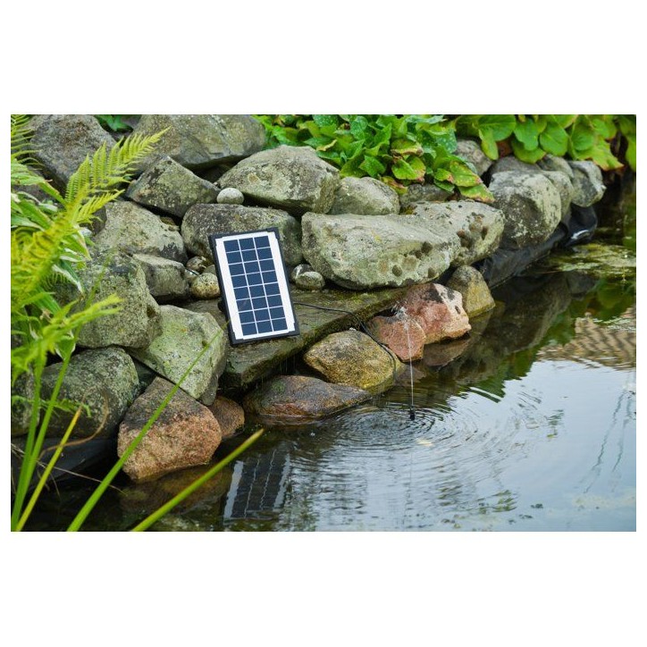 Pompe fontaine - UBBINK - SolarMax 250 - Débit 200 l/h - Panneau solaire 6V 160mA - Jets volcan & cloche Pompe fontaine - UBBINK - SolarMax 250 - Débit 200 l/h - Panneau solaire 6V 160mA - Jets volcan & cloche