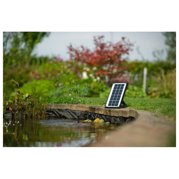 Pompe fontaine - UBBINK - SolarMax 250 - Débit 200 l/h - Panneau solaire 6V 160mA - Jets volcan & cloche Pompe fontaine - UBBINK - SolarMax 250 - Débit 200 l/h - Panneau solaire 6V 160mA - Jets volcan & cloche