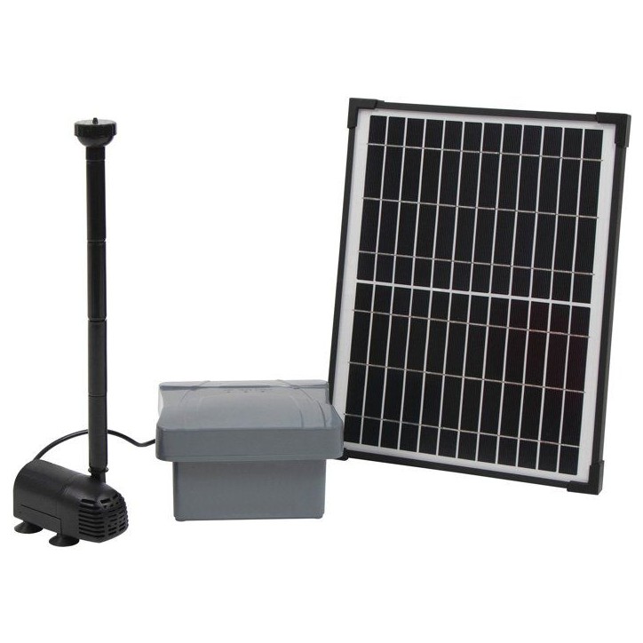 Pompe fontaine - UBBINK - SolarMax 600 Accu Power Control - Débit 700 l/h - Fonctionnement jour/nuit Pompe fontaine - UBBINK - SolarMax 600 Accu Power Control - Débit 700 l/h - Fonctionnement jour/nuit