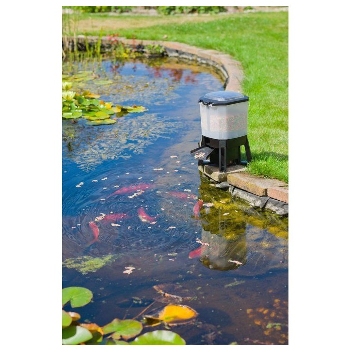 Distributeur automatique de nourriture pour poissons - UBBINK - Solaire - Réservoir 6 L - 1 a 6 nourrissages/jour - Portée 1 a Distributeur automatique de nourriture pour poissons - UBBINK - Solaire - Réservoir 6 L - 1 a 6 nourrissages/jour - Portée 1 a