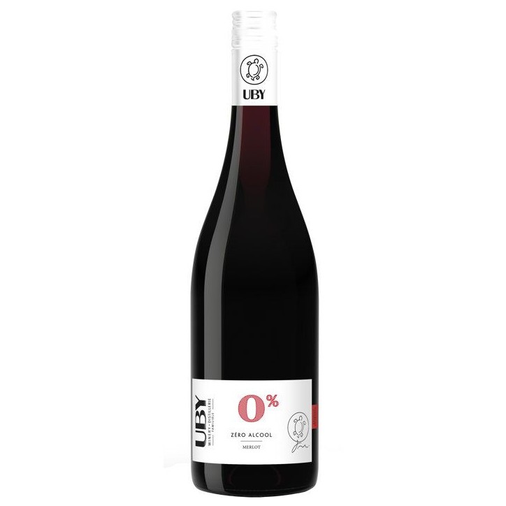UBY - Merlot - Rouge zéro alcool - 75cl