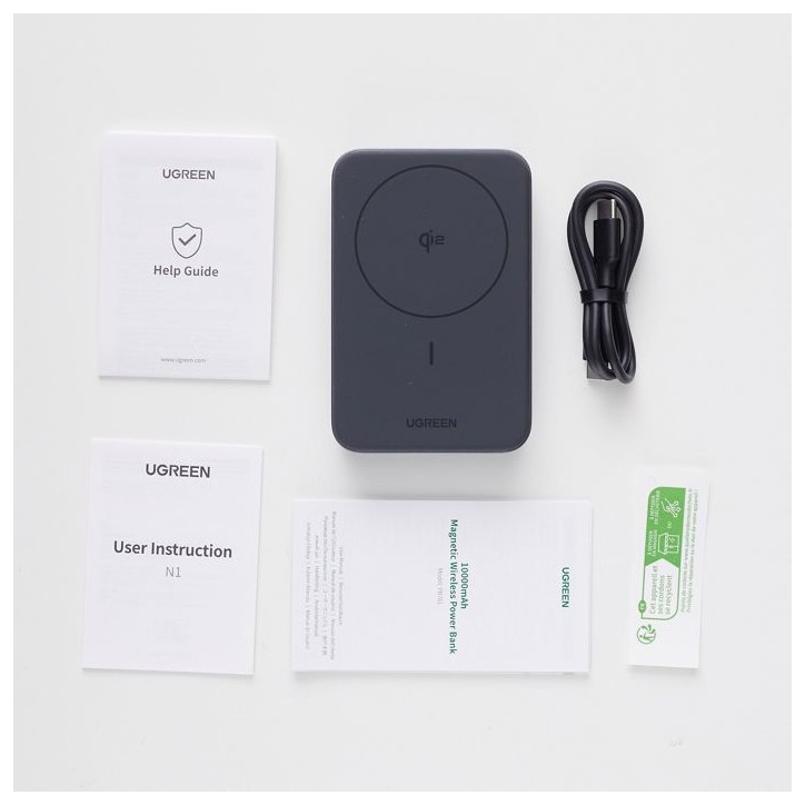 Batterie externe Qi - UGREEN - 10,000 mAh - 30W - Noir