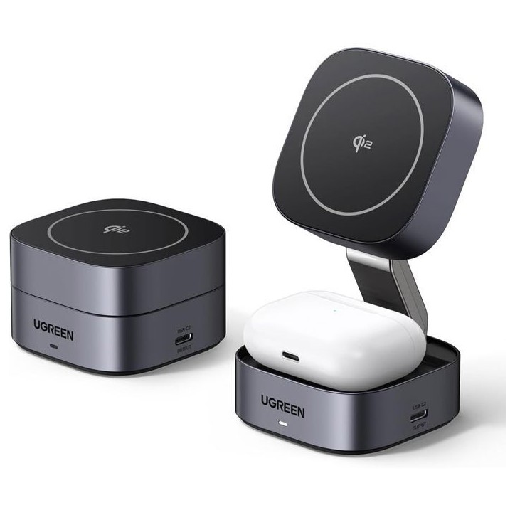Station de charge 2 en 1 - UGREEN - Compatible MagSafe - 15W