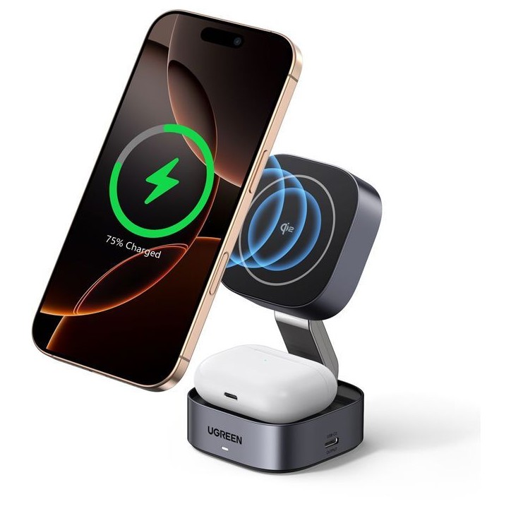 Station de charge 2 en 1 - UGREEN - Compatible MagSafe - 15W