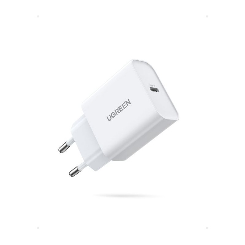 Chargeur secteur - UGREEN - 1 Port USB-C - 20W - Blanc