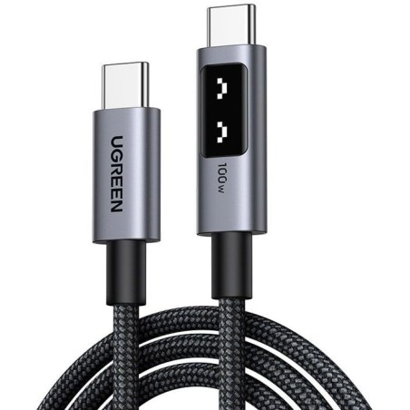 Câble data USB-C vers USB-C - UGREEN - PD 100W - Nylon - 1 m - Noir