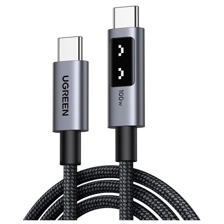Câble USB-C - UGREEN - Câble data USB-C a USB-C PD 100W - Nylon tressé - 2 m - Noir Câble USB-C - UGREEN - Câble data USB-C a USB-C PD 100W - Nylon tressé - 2 m - Noir
