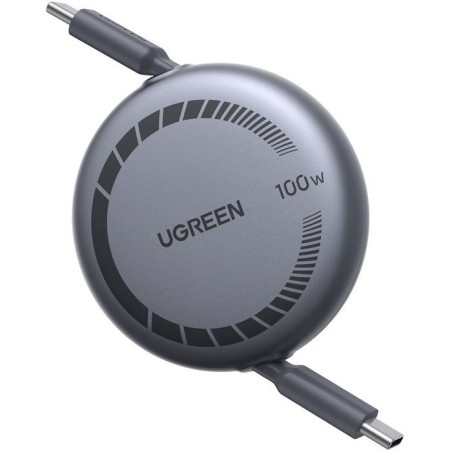 Câble USB-C - UGREEN - Câble rétractable USB-C vers USB-C PD - 100W - 1 m - Noir
