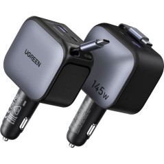 Chargeur voiture - UGREEN - 145W - Avec câble rétractable