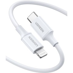Câble Lightning - UGREEN - Silicone - USB-C - 1 m - Blanc