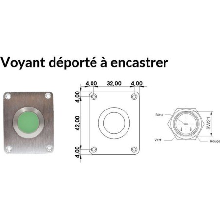 Accessoire de surveillance - UVOJI - Déport visuel Oji Van - Indicateur lumineux bicolore - Installation facile - Sécurité re