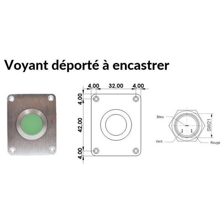 Accessoire de surveillance - UVOJI - Déport visuel Oji Van - Indicateur lumineux bicolore - Installation facile - Sécurité re
