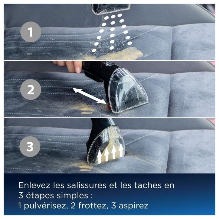 Nettoyeur Détacheur Bissell Spotclean Pro 1558N - Détache, Nettoie et Aspire - Efficace sur tous types de taches