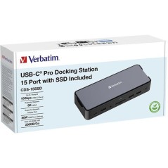 Station d'accueil portable USB-C 3.2 - VERBATIM - Pro CDS-15SSD - Avec