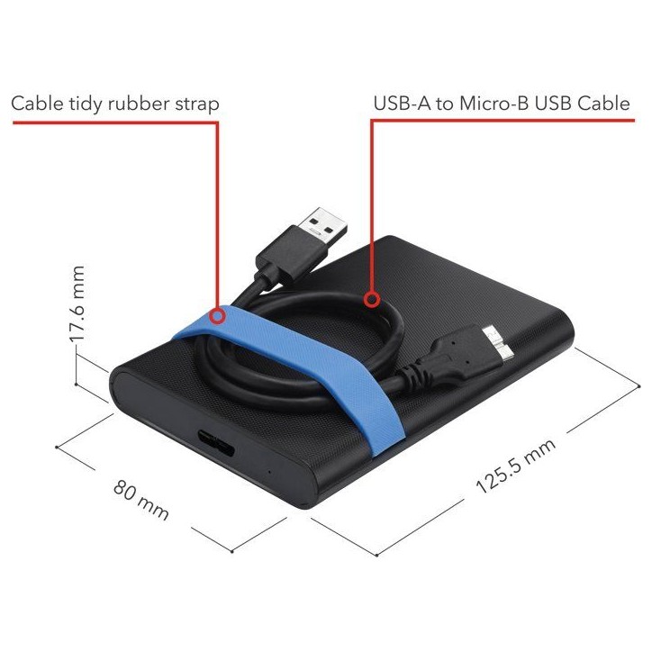 Boitier externe - VERBATIM - Store'N'Go USB 3.2 - SATA - 2,5 - Noir Boitier externe - VERBATIM - Store'N'Go USB 3.2 - SATA - 2,5 - Noir