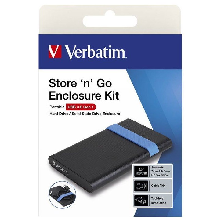 Boitier externe - VERBATIM - Store'N'Go USB 3.2 - SATA - 2,5 - Noir Boitier externe - VERBATIM - Store'N'Go USB 3.2 - SATA - 2,5 - Noir