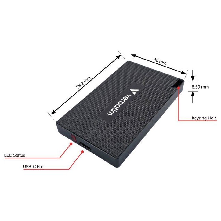 Disque SSD externe - VERBATIM - Metal Mini - 512 Go Disque SSD externe - VERBATIM - Metal Mini - 512 Go
