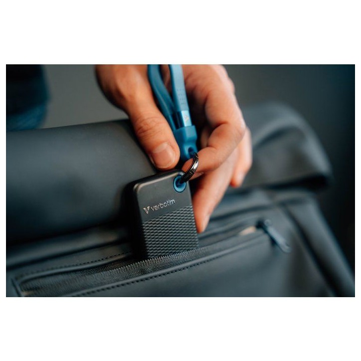 Disque SSD externe - VERBATIM - Pocket - 1 To - Noir / Bleu Disque SSD externe - VERBATIM - Pocket - 1 To - Noir / Bleu