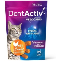 DentActiv - 10 Bâtonnets - VETOCANIS - Hygiene Bucco-Dentaire au Poul