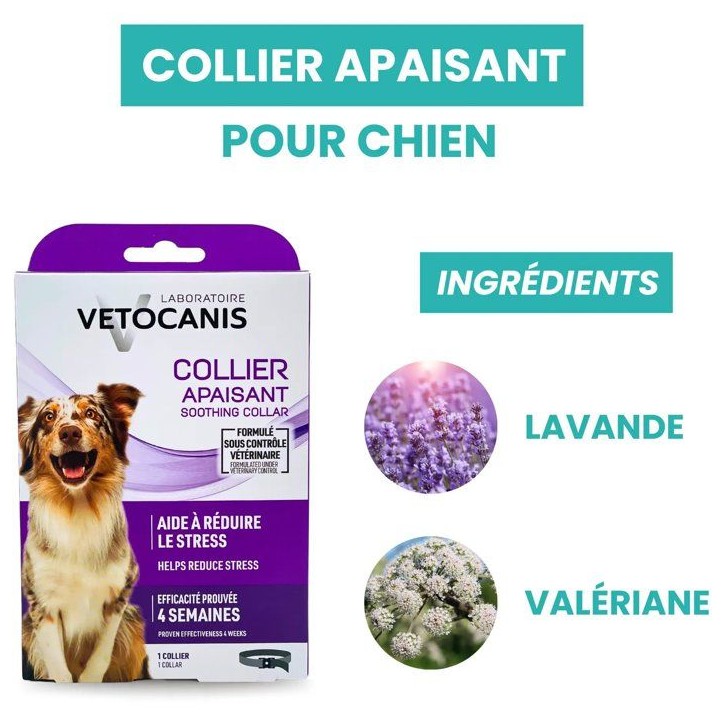 Collier apaisant - VETOCANIS - Chien - Anti-stress Collier apaisant - VETOCANIS - Chien - Anti-stress