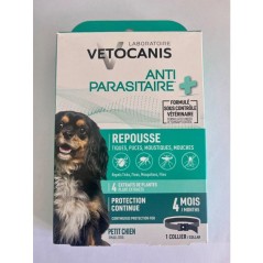 Collier antiparasitaire - VETOCANIS - Petit chien - 35 cm - Anti-puces