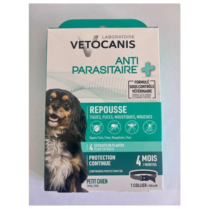 Collier antiparasitaire - VETOCANIS - Petit chien - 35 cm - Anti-puces - Anti-tiques Collier antiparasitaire - VETOCANIS - Petit chien - 35 cm - Anti-puces - Anti-tiques
