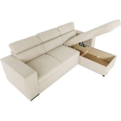 Canapé d'angle convertible réversible - 4 places - VICOMTE - Velours