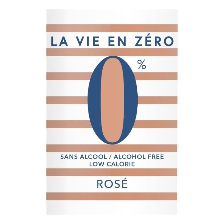 La Vie en Zéro Sans Alcool - Boisson a base de vin désalcoolisé - Rosé